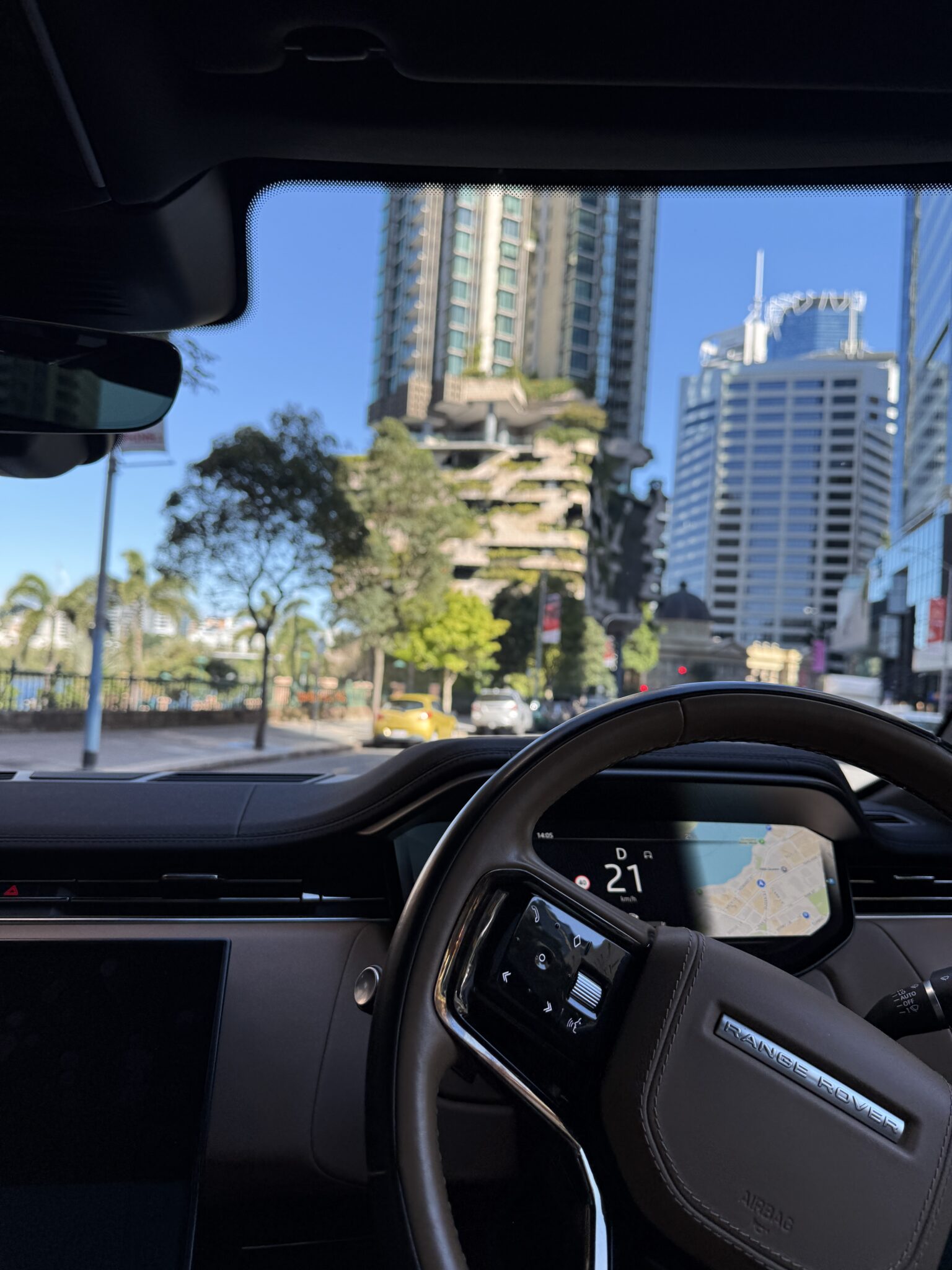 Range Rover Sport steering wheel and dashboard