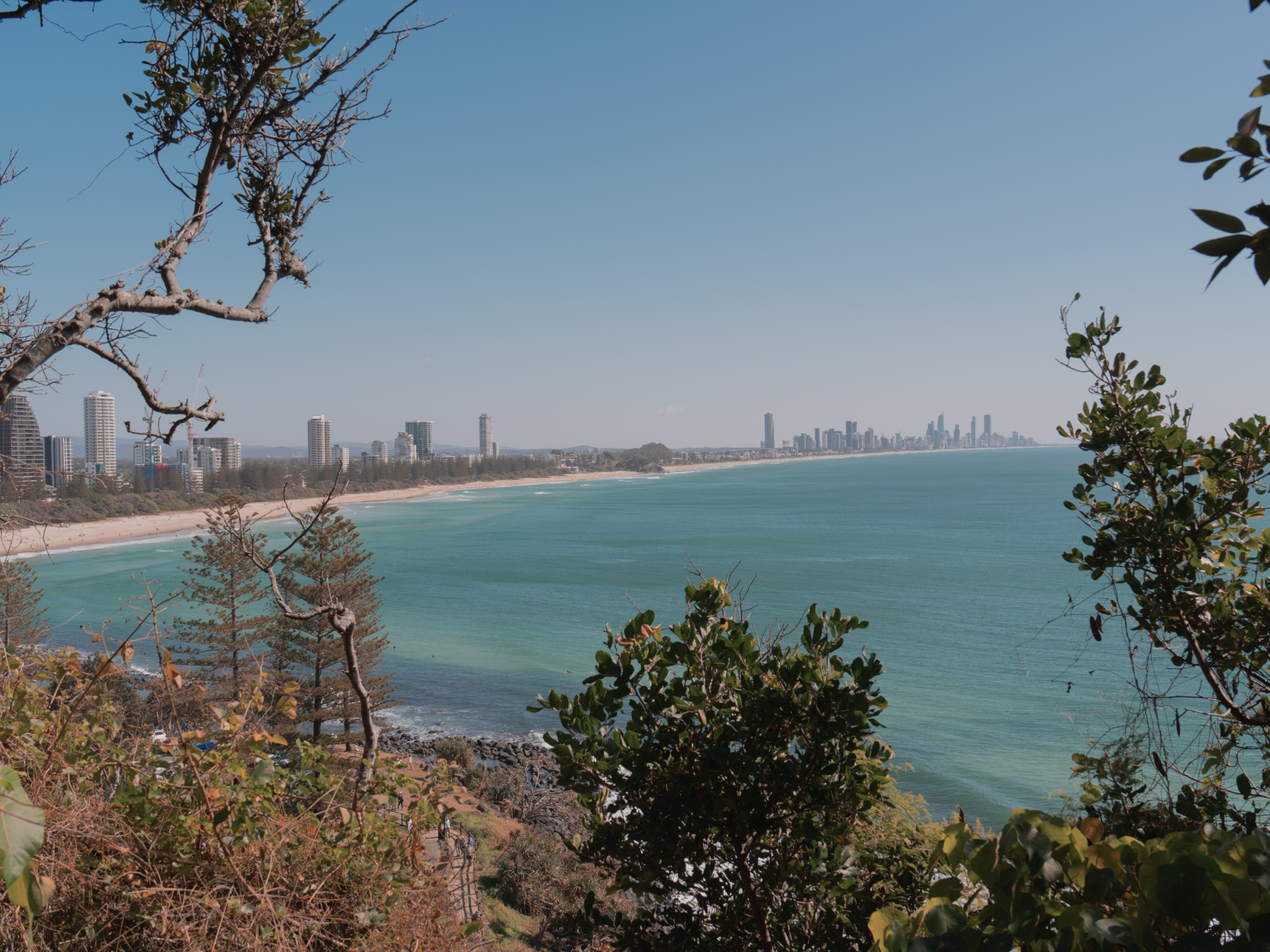 Gold Coast beach panorama in Australia